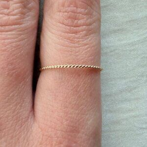 Catbird Twisted Stacker Gold Ring